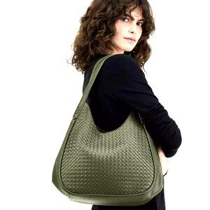 Style & Co Olive Green Woven Handbag New